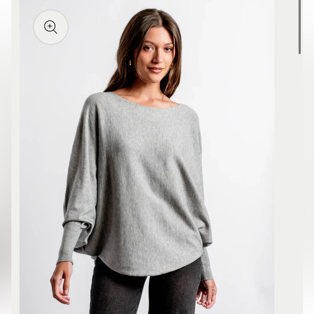 NEW Asymmetric Dolman Sleeve Sweater - Picture 6 of 6